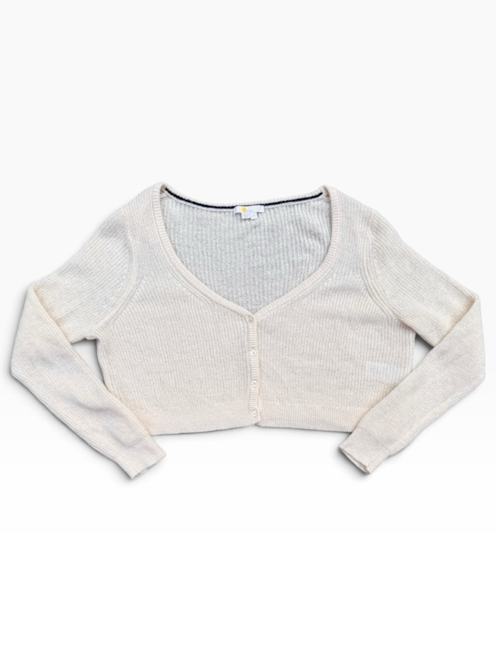 Cozy Cottagecore Boden Cropped Bolero Cardigan Button Front - M
